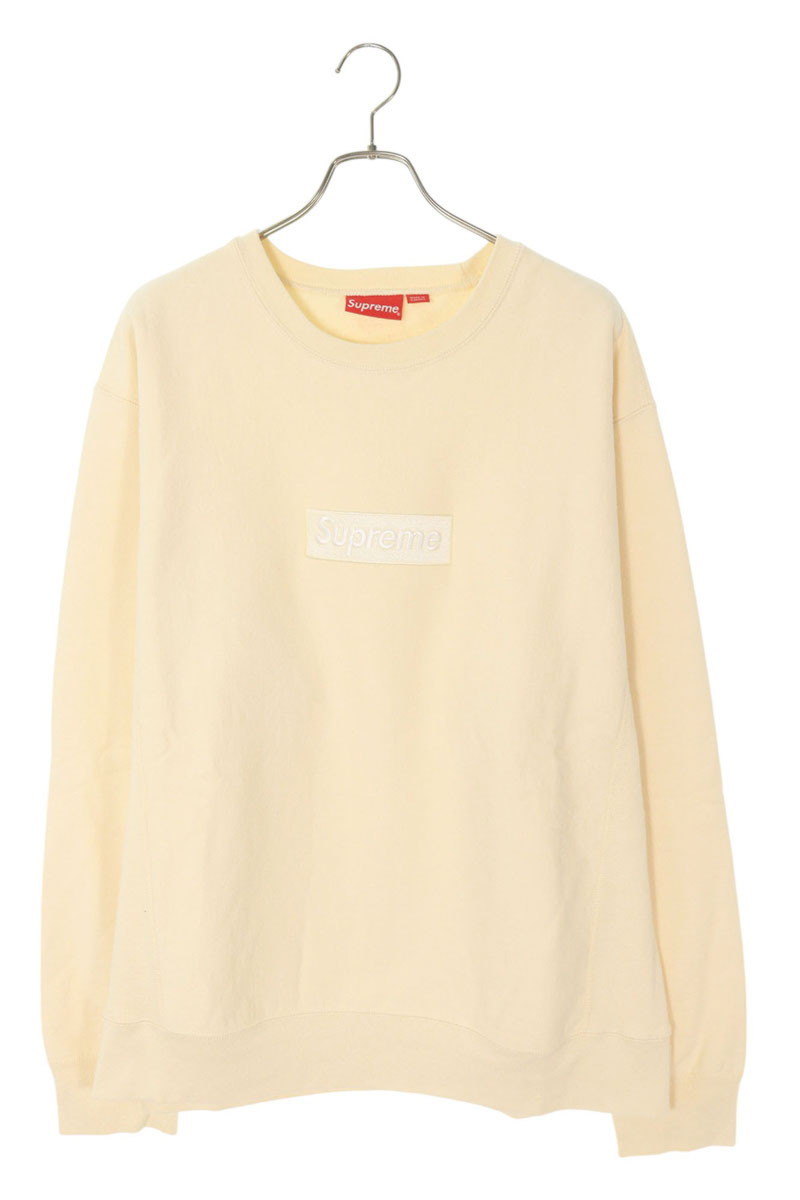 シュプリーム SUPREME サイズ:XL 18AW Box Logo Crewneck ボックスロゴクルーネックスウェット(ベージュ)【620152】【SB01】【メンズ】【中古】bb223#rinkan*B |RINKAN