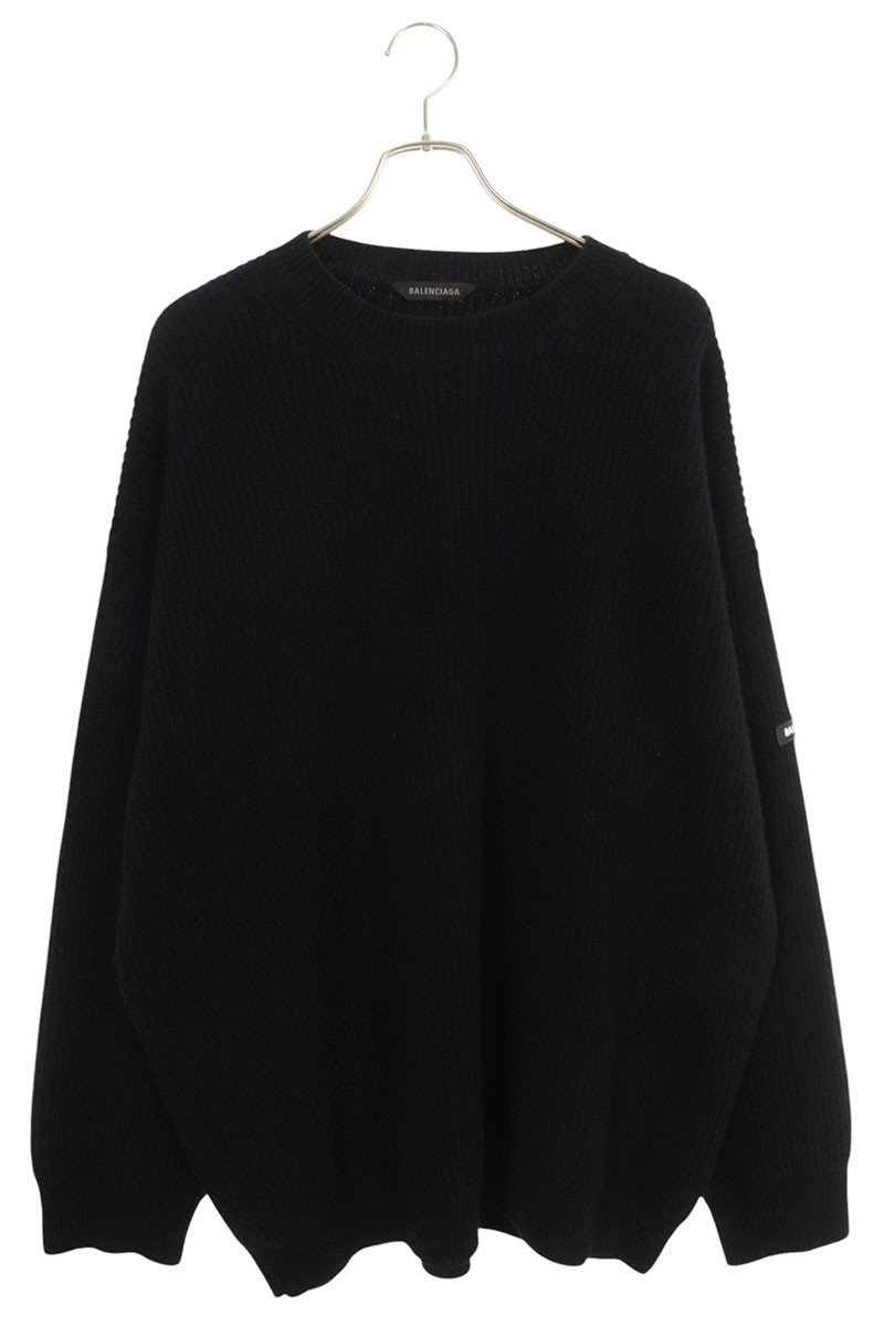 BALENCIAGA カシミヤ混 タートルネックセーター グレー S ロゴ BALENCIAGA カシミヤ混 タートルネックセーター グレー S ロゴ