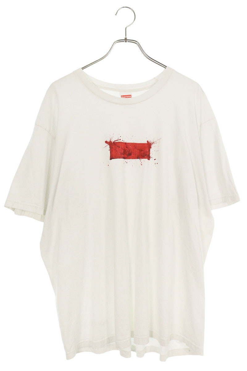 シュプリーム SUPREME 大きさ:XL  22SS  Ralph Steadman Box Logo Tee ラルフステッドマンボックスロゴプルオーバー(白いこと)【923062】【SB01】【メンズ】【中古】bb132#rinkan*B