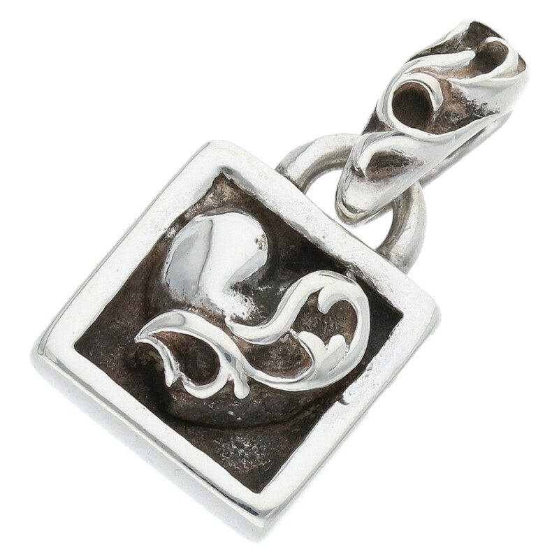 クロムハーツ Chrome Hearts   FRAMED HEART フレームドハート 引きつける しろがね色首飾りとっ始め(しろがね色 5.48g)【015052】【FK04】【小物】【中古】bb212#rinkan*B