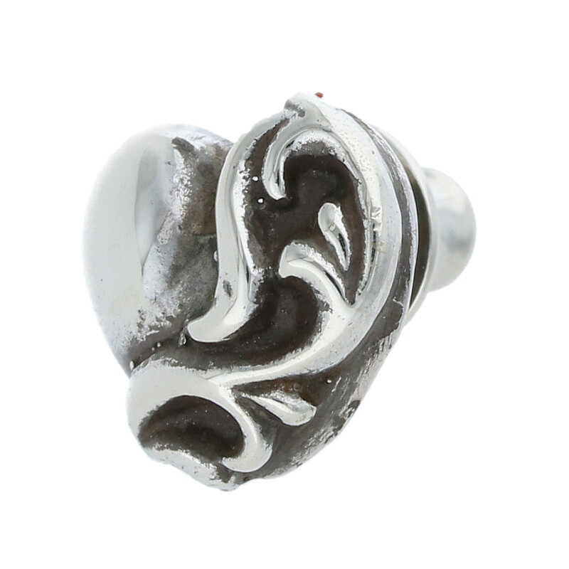 クロムハーツ Chrome Hearts   STUD HEART ハートスタッド しろがね色ピアス(しろがね色 1.65g)【315052】【GZ11】【小物】【中古】bb76#rinkan*B