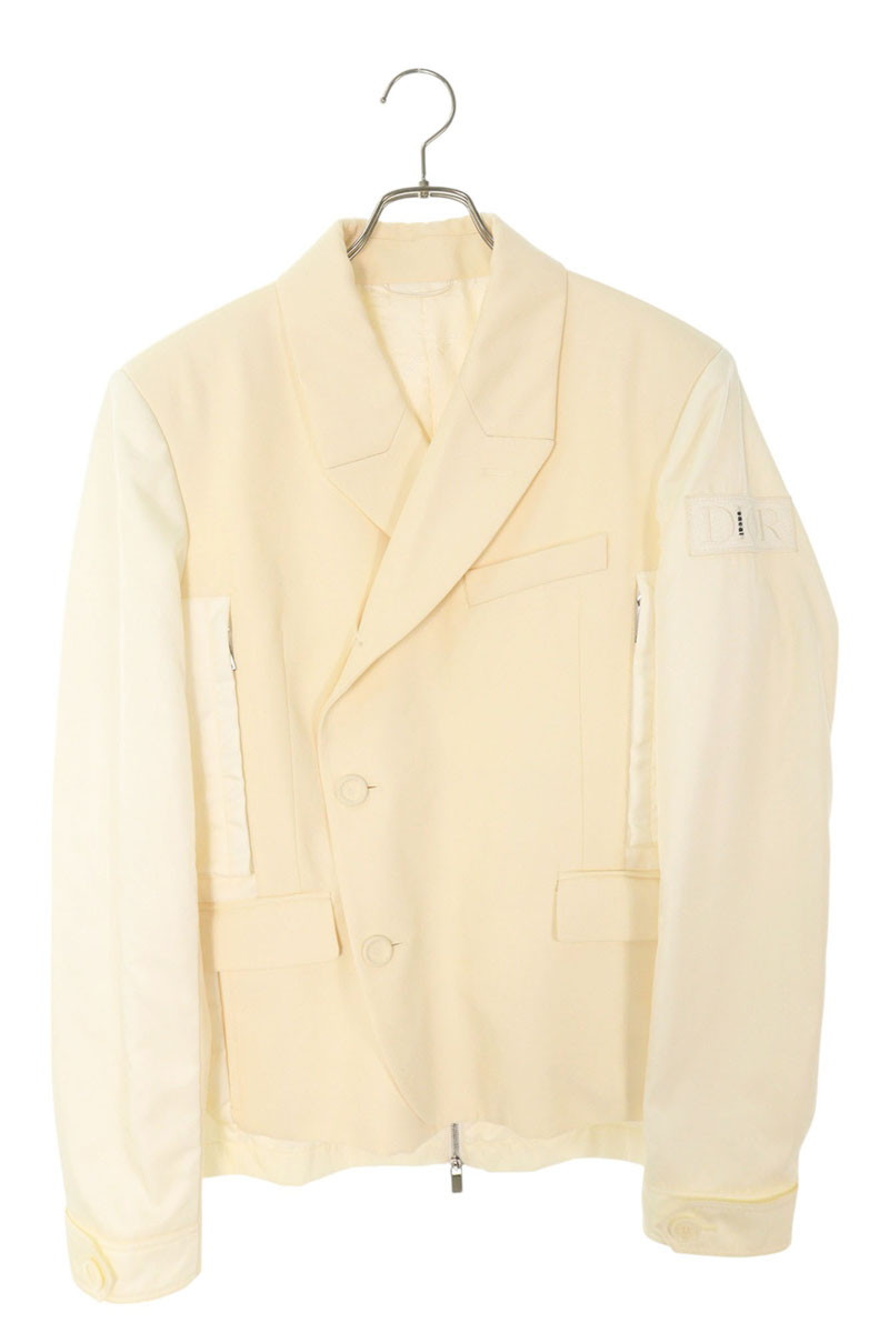 Christian Dior ベージュ ダブルブレストジャケット L 楽天市場】【中古】Christian Dior×sacai 21AW ドッキングダブル
