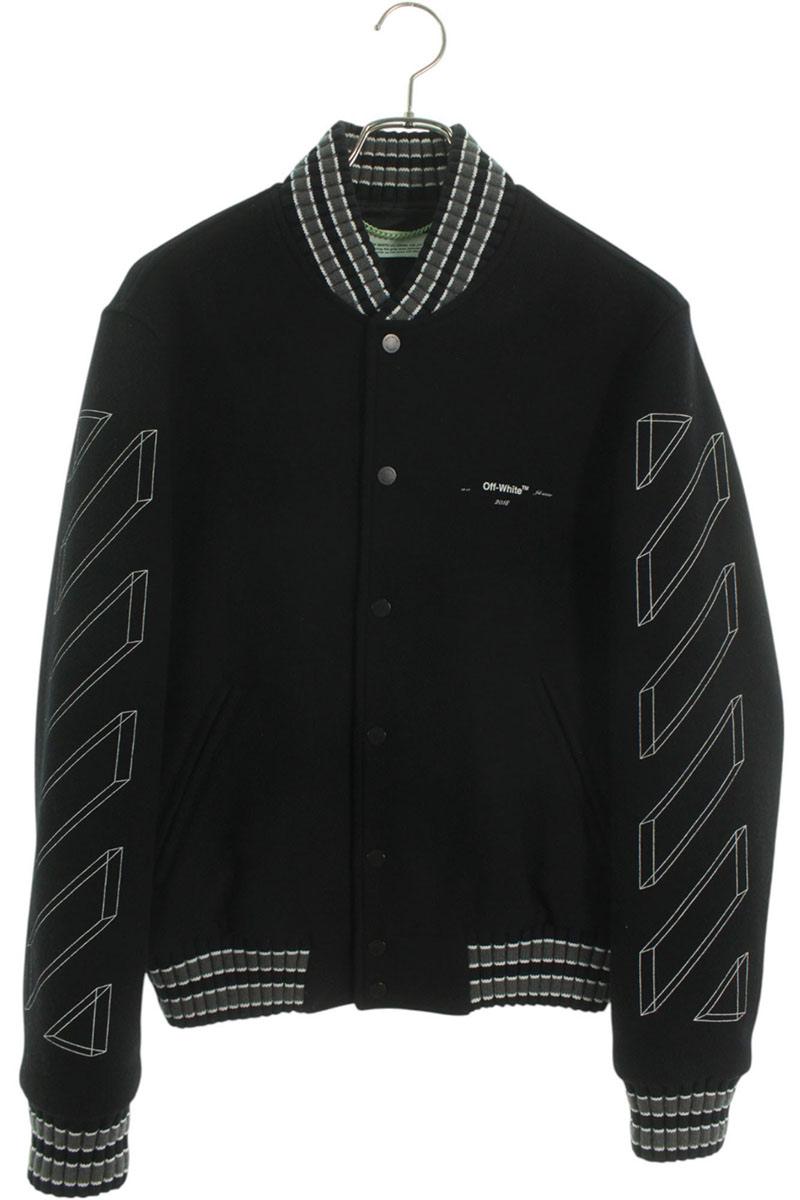 Off-White ブラック スタジャン off white OFF-WHITE オフホワイト レザー ウール メルトン