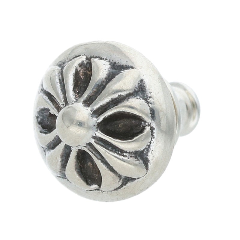 クロムハーツ Chrome Hearts   STUD CRSBLL クロスボールスタッド しろがね色ピアス(しろがね色 1.55g)【515052】【SS07】【小物】【中古】bb212#rinkan*B