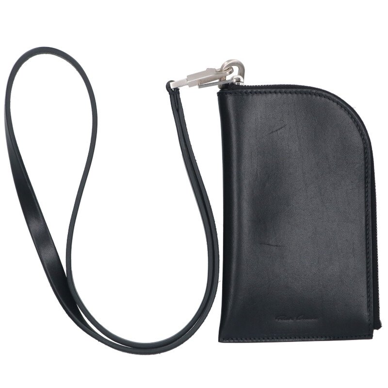 Rick Owens ラウンドジップウォレット　ストラップ付 WALLET - Rick Owens