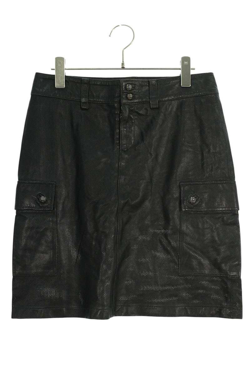 新品未使用　クロムハーツ　クロスパッチ付き　ナイロンスカート　Lady's CHROME HEARTS クロムハーツ スカート サイズ:29インチ クロス