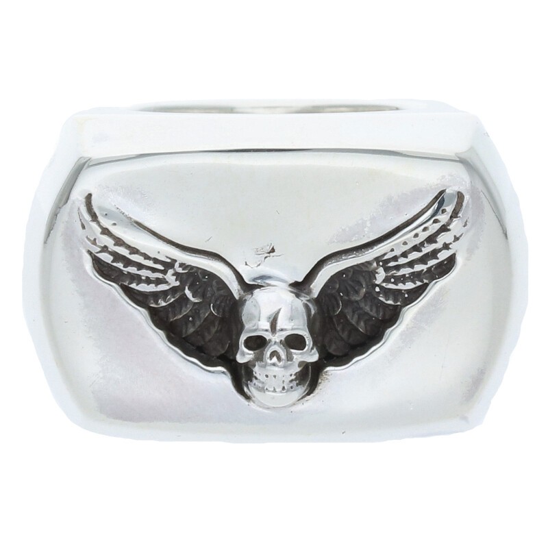 クロムハーツ Chrome Hearts 大きさ:7号  BIG PJ MAHALIA ビックPJマハリア しろがね色輪っか(しろがね色 39.25g)【105062】【HJ12】【小物】【中古】bb377#rinkan*B