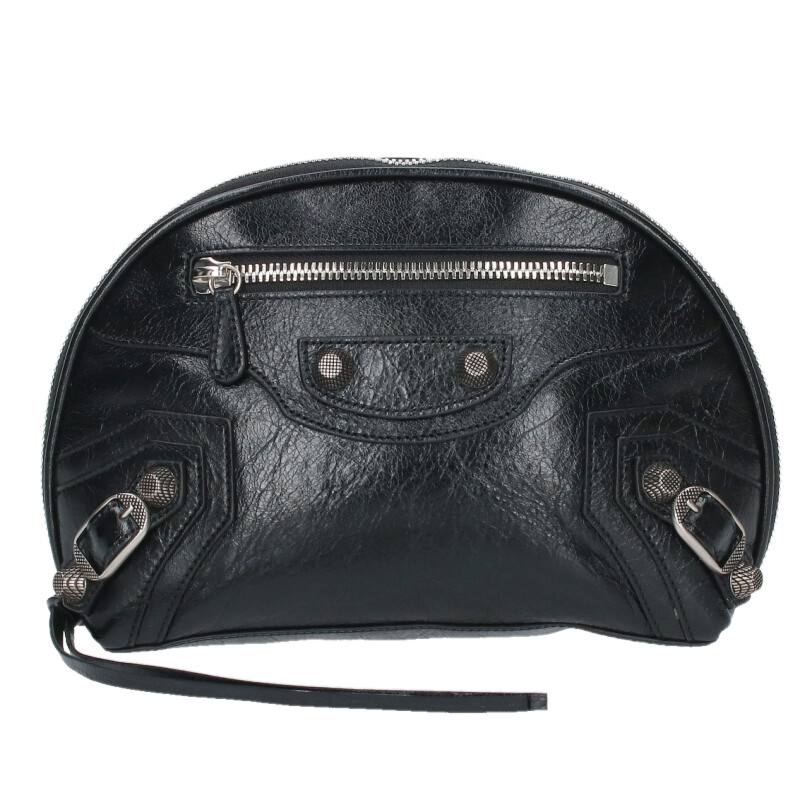 バレンシアガ BALENCIAGA 763612 Le Cagole small pouch ルカゴールスモールポーチ(ブラック)【125052】【BS55】【小物】【中古】bb33#rinkan*A|RINKAN