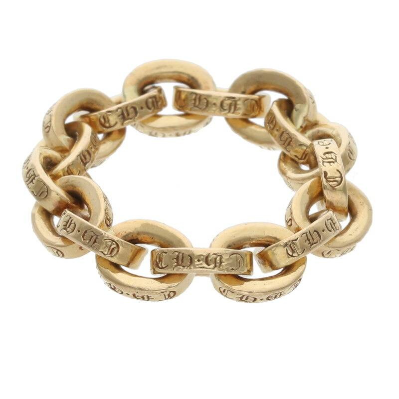 クロムハーツ Chrome Hearts 大きさ:9.5号  22K PAPER CHAIN RING 調査報告チェーン店 ゴールド輪っか(黄色ゴールド 6.88g)【519052】【聞き入れる15】【小物】【中古】bb82#rinkan*B