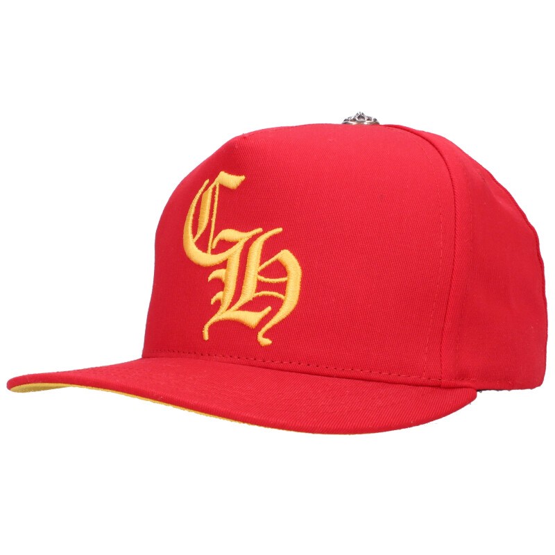 クロムハーツ Chrome Hearts 大いさ:ONE SIZE  CH HAT CHロゴタイプ刺しゅう野球旗がしら(赤いこと)【105062】【HJ12】【小物】【中古】bb82#rinkan*A