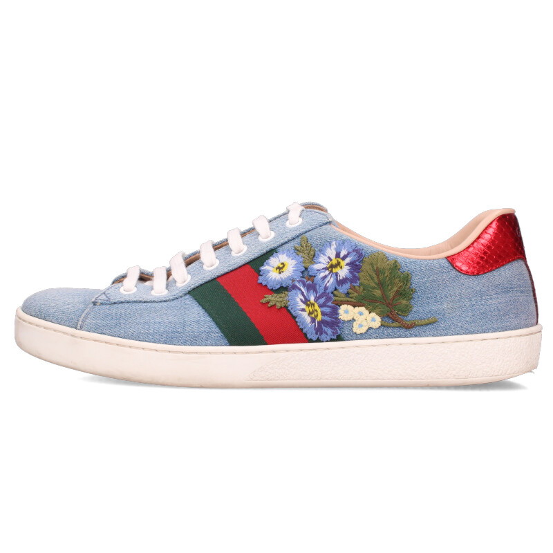 GUCCI ビーズ装飾 スニーカー ホワイト/レッド/ブルー GUCCI(グッチ) 233334スニーカー ホワイト サイズ 8｜【公式