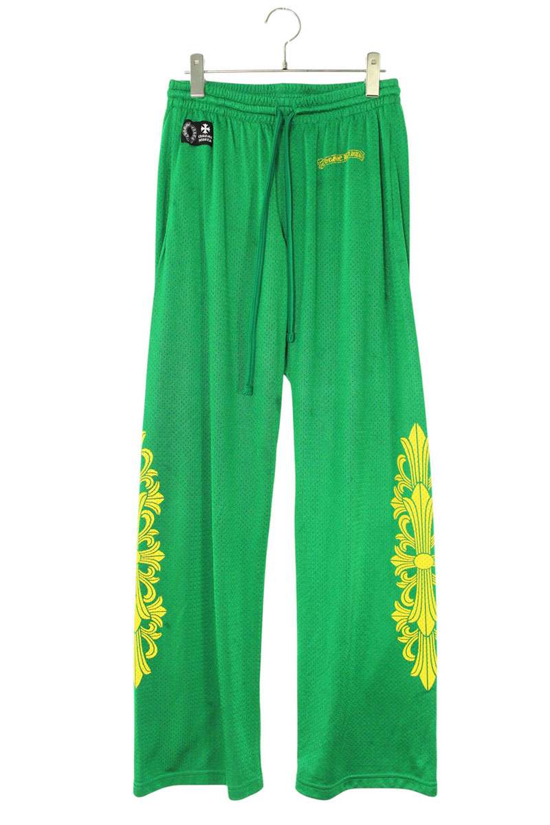 CHROME HEARTS グリーン メッシュ ハーフパンツ CHROME HEARTS+ MESH VARSITY SHORTS CH メッシュ パンツ GREEN