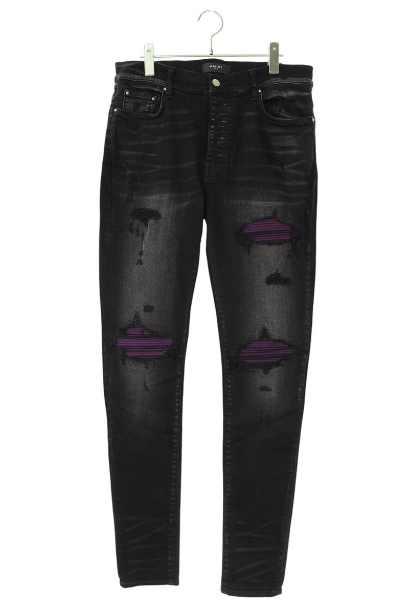 楽天市場】アミリ AMIRI サイズ:30インチ Leather Thrasher Jean