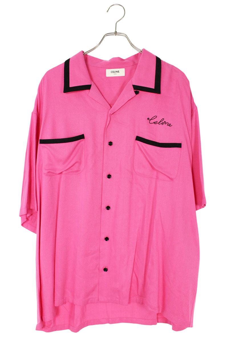 楽天市場】CELINE 2021SS Loose Bowling Shirt In Viscose