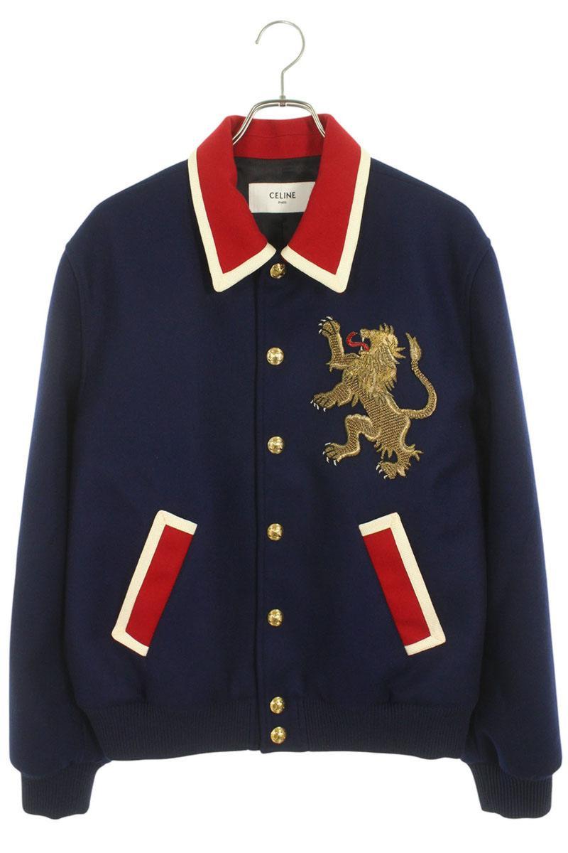 希少　セリーヌ　マカダム　金ボタン　オーバーサイズ　ブルゾン　ワッペン　紺　XL 希少 セリーヌ マカダム 金ボタン オーバーサイズ ブルゾン
