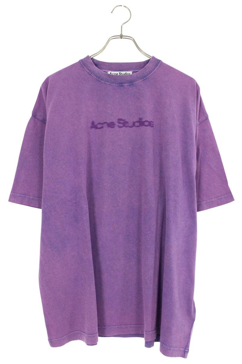 アクネストゥディオズ ACNE STUDIOS　 サイズ:M FN-WN-TSHI000639 ロゴプリントTシャツ(パープル)【923062】【SB01】【メンズ】【新古品】bb20#rinkan*N