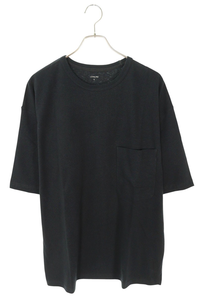 ルメール LEMAIRE　　 サイズ:M 25SS TO1382 クルーネックポケットTシャツ(ブラック)【606052】【SB01】【メンズ】【新古品】bb78#rinkan*N