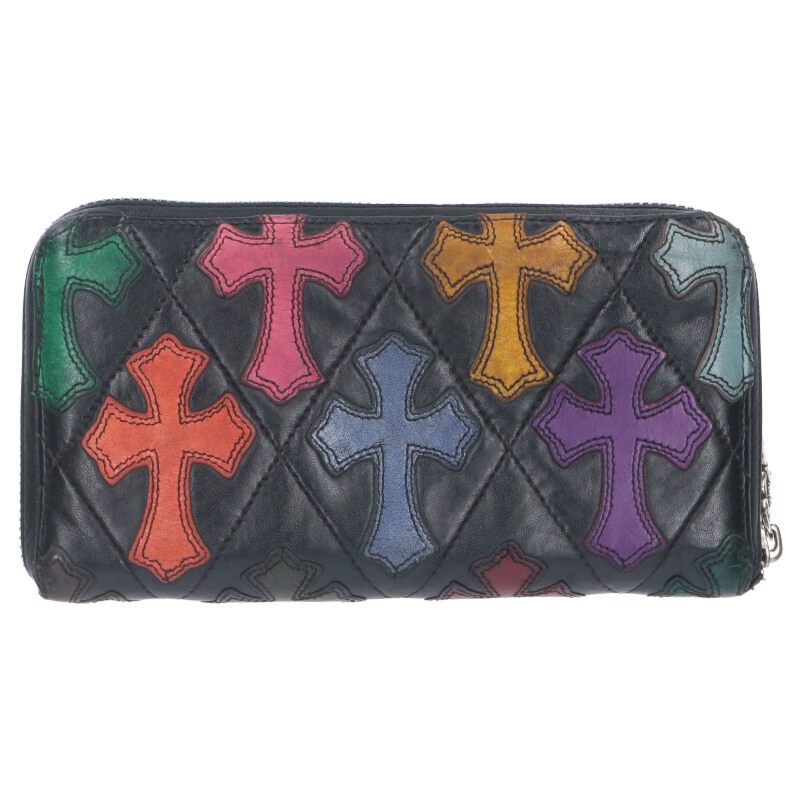 ★CHROME HEARTS ジップウォレット★クロムハーツ★デストロイレザー★ ☆CHROME HEARTS ジップウォレット☆クロムハーツ☆デストロイ
