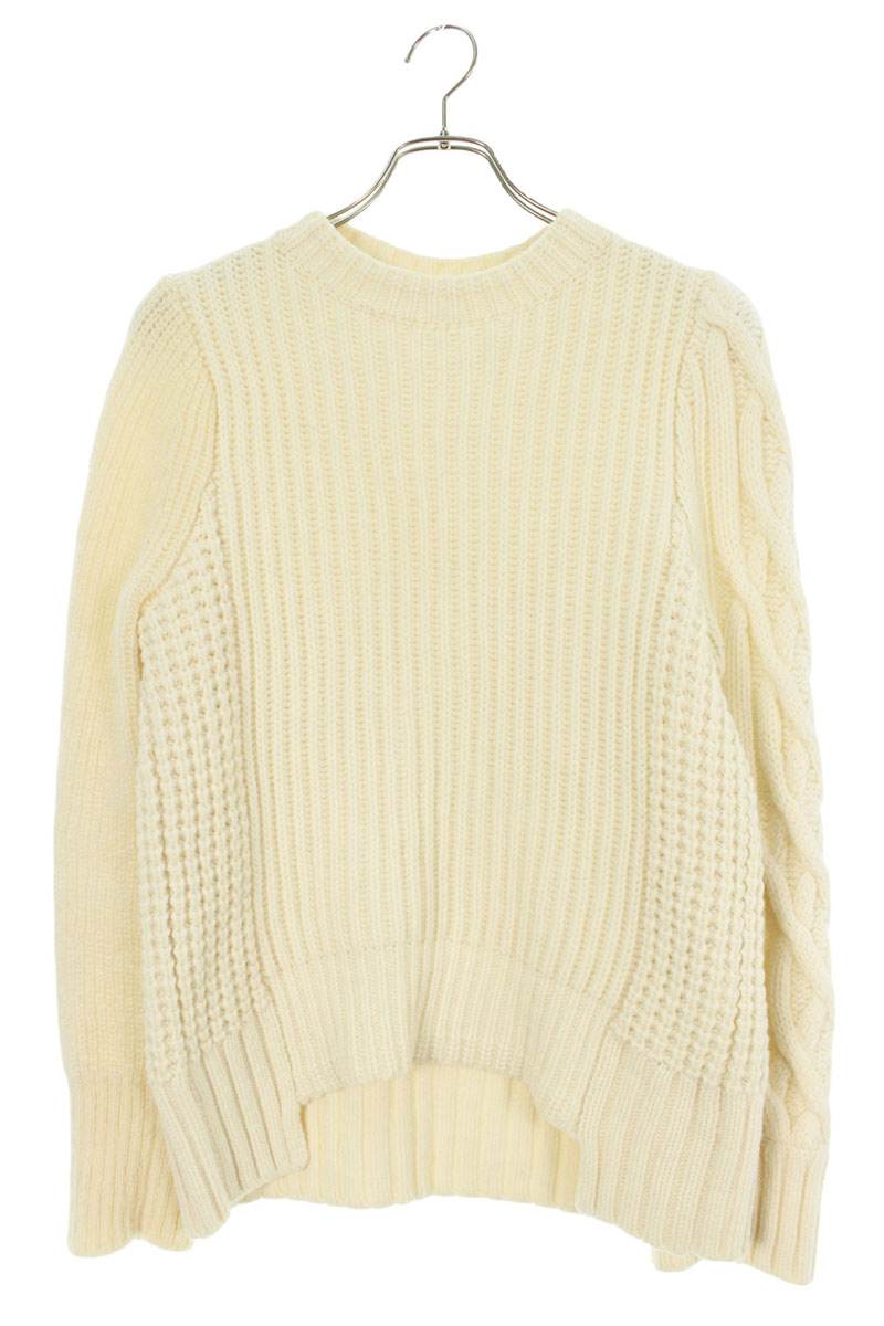 サカイ Sacai　 サイズ:1 23-06851 ウールニット(ホワイト)【416052】【BS99】【レディース】【中古】bb378#rinkan*B