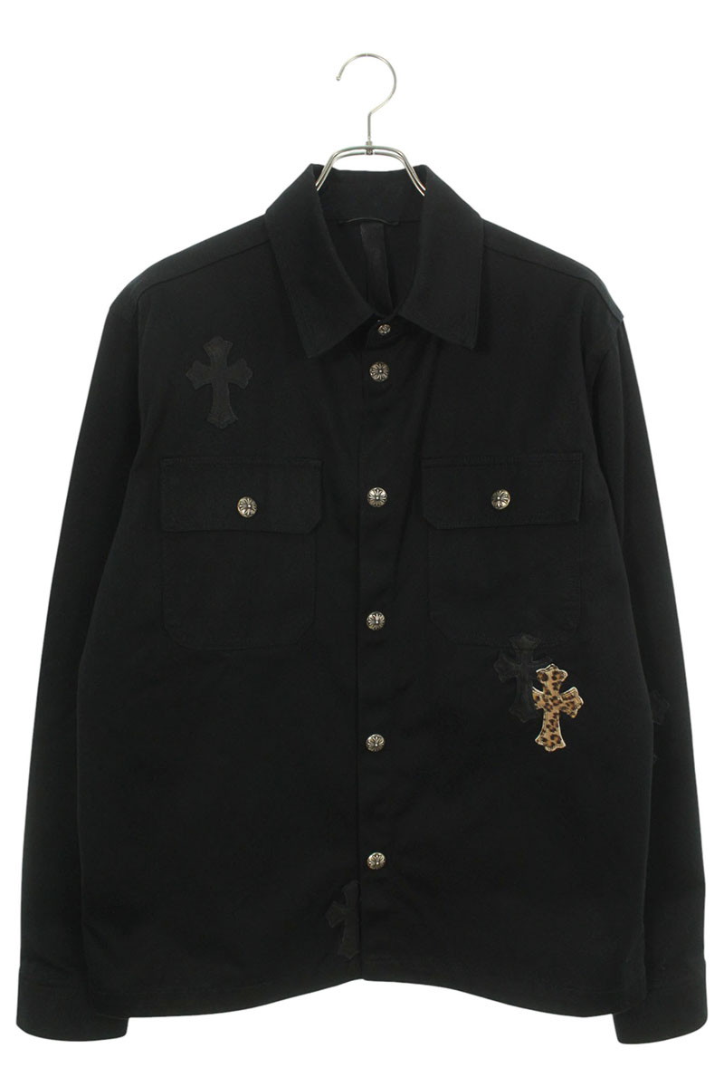 クロムハーツ ワークドッグ クロスボールボタンジャケット 黒 ブラック JPタグ CHROME HEARTS クロムハーツ WORK DOG ワークドッグ クロス