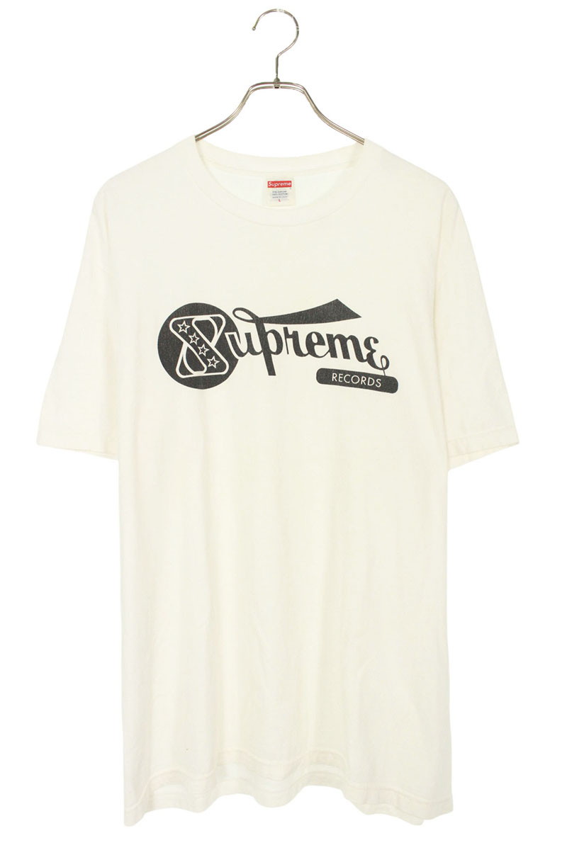 シュプリーム SUPREME 大きさ:L  24SS  Records Tee レコード盤プルオーバー(白いこと)【924062】【OM10】【メンズ】【中古】bb51#rinkan*B