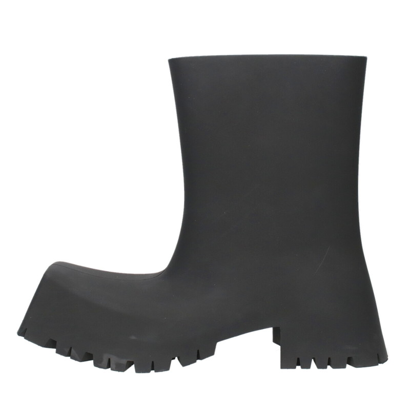BALENCIAGA ブラック ラバー 長靴 ブラック（黒）系 BALENCIAGA(バレンシアガ) レインブーツ