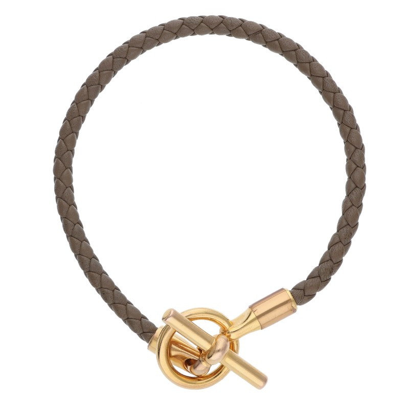 ✨エルメス✨HERMES グレナン　ブレスレット ピンク　ゴールド金具 エルメス Hermes ブレスレット バングル グレナン エトゥープ