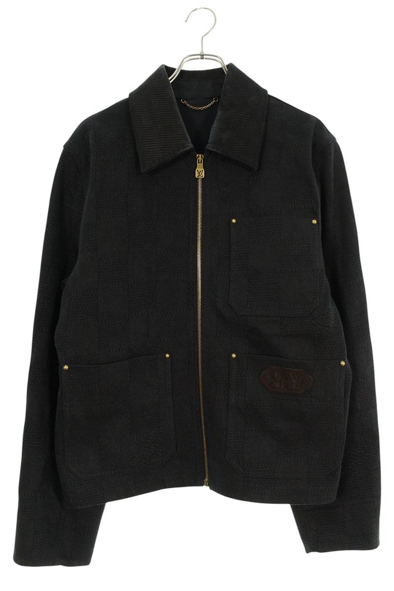 美品 LOUIS VUITTON ルイヴィトン ダミエ レザージャケット L相当 楽天市場】ルイヴィトン LOUISVUITTON サイズ:44 22AW RM222M