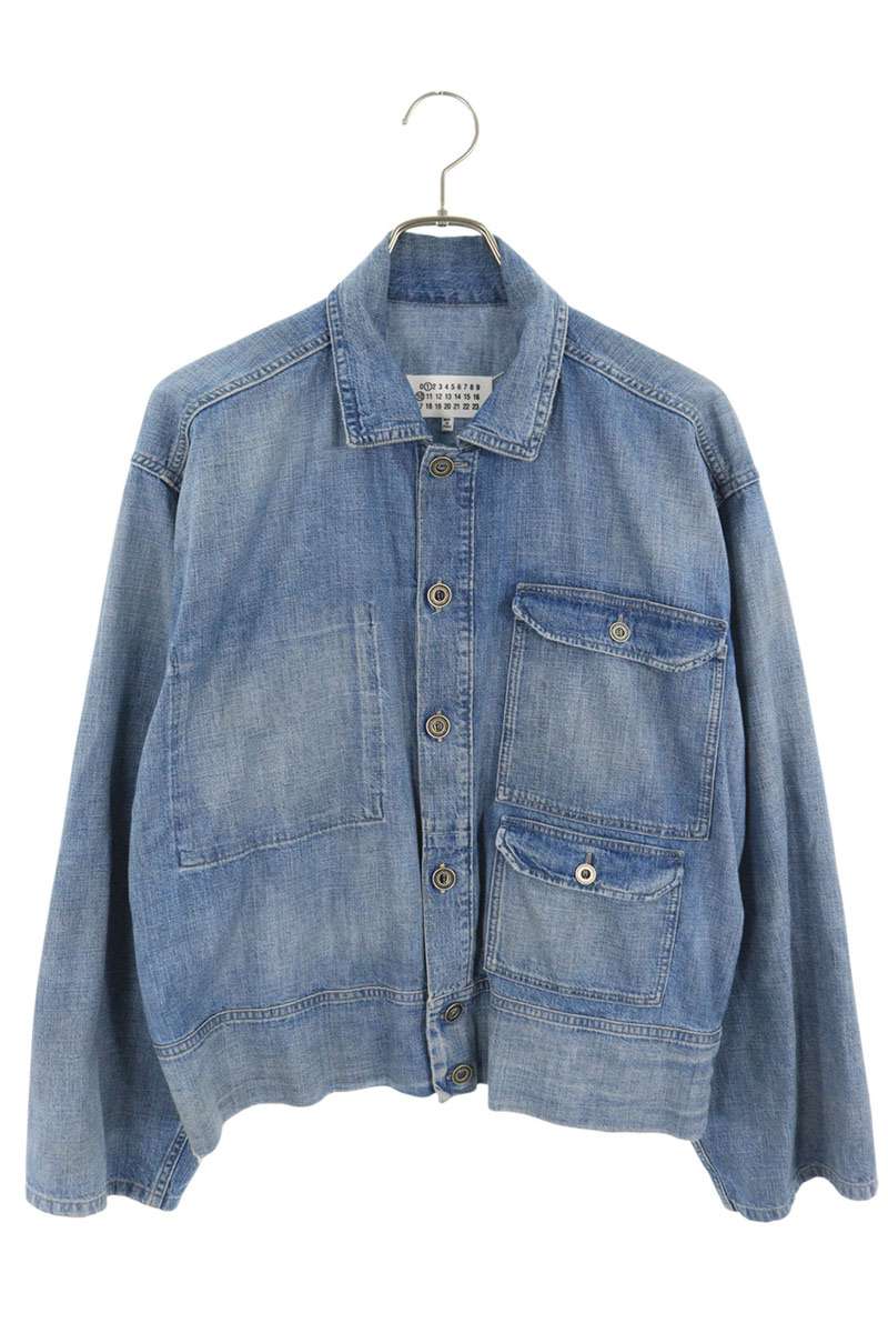 メゾンマルジェラ Maison Margiela　サイズ:46 25SS SPORTS JACKET S50AM0637 シンチバックトラッカーデニムジャケット(ライトインディゴ)【716052】【FK04】【メンズ】【中古】bb223#rinkan*A｜RINKAN