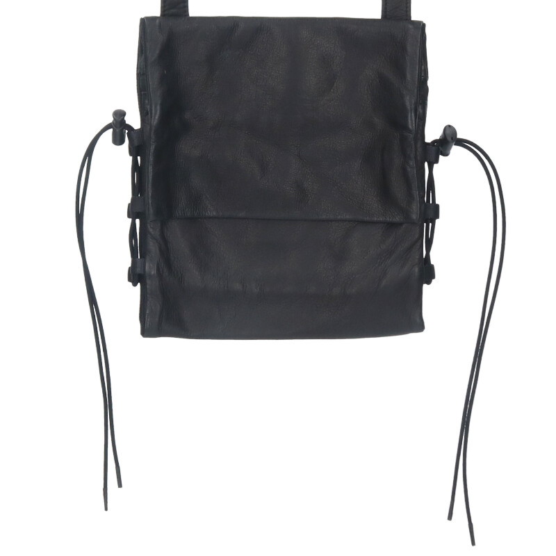 美品★BLACK Scandal ヨウジヤマモト　レザーショルダーバッグ 中古・古着通販】YOHJI YAMAMOTO (ヨウジヤマモト) レザー