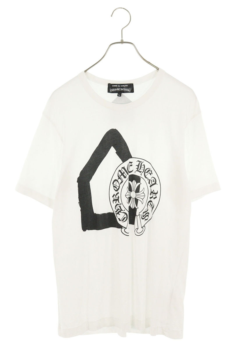送料込◆コラボ◆Comme des Garcons x Chrome Hearts Tシャツ 白 コムデギャルソン×クロムハーツCOMME des GARCONS×CHROME HEARTS