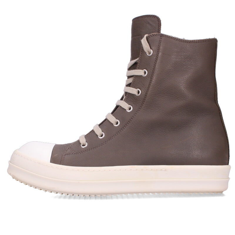 Rick Owens グレー コットン スニーカー ハイカット レディース RICK OWENS - リック オウエンス | STORY 公式通販 - オンライン