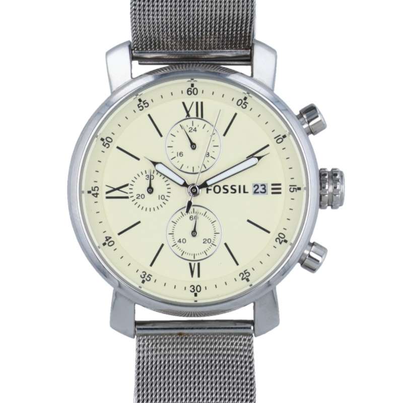 FOSSIL シルバー クォーツ 腕時計 クロノグラフ　即購入可 楽天市場】【ウォッチ】 FOSSIL フォッシル クロノグラフ デイト