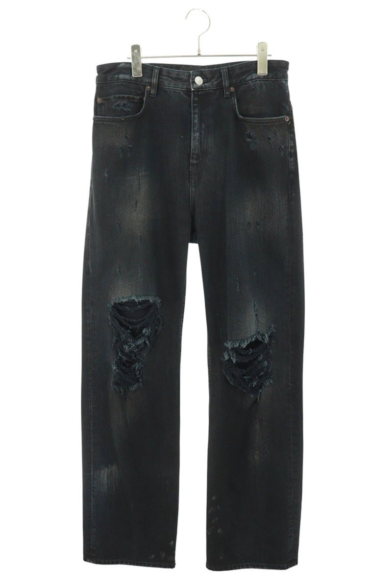 【BALENCIAGA】CROPPED パンツ ブルー デニム クロップドパンツ 1724e170014-2.jpg