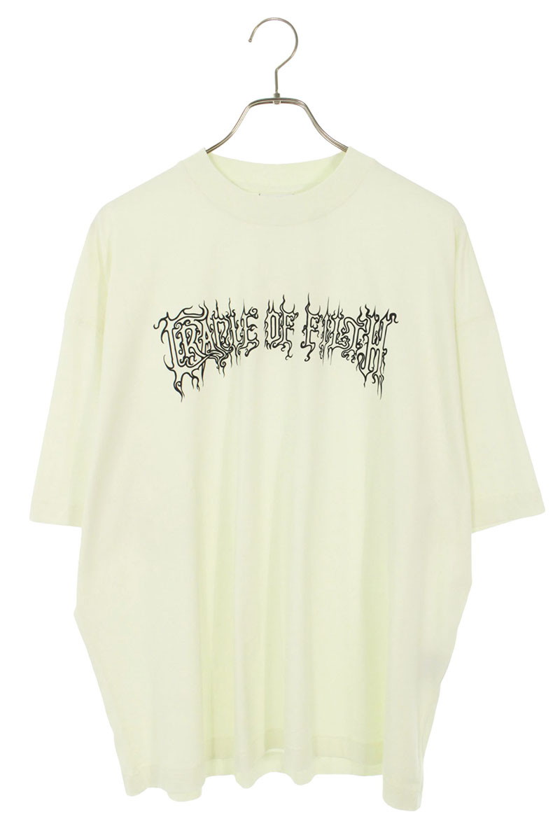 ヴェトモン VETEMENTS　 サイズ:S 25AW UCF76TR100l ICEWHITE CofLOGOレギュラーTシャツ(ホワイト)【213062】【OM10】【メンズ】【新古品】bb20#rinkan*N