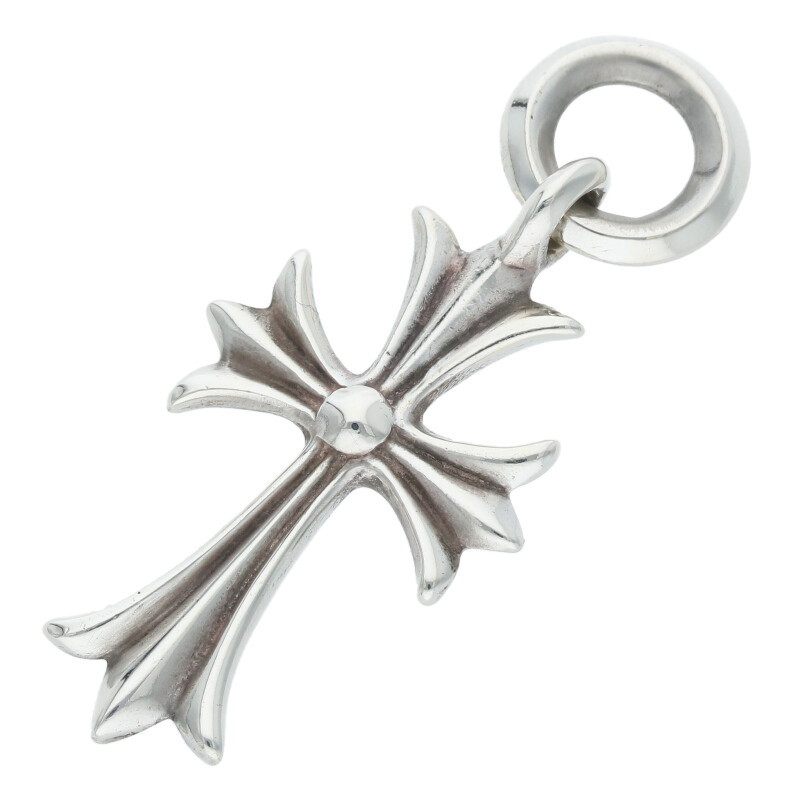 クロムハーツ Chrome Hearts　 TINY CH CROSS タイニーCHクロス チャーム シルバーネックレストップ(シルバー 3.23g)【607052】【OS06】【小物】【中古】bb410#rinkan*B｜RINKAN 150,700円