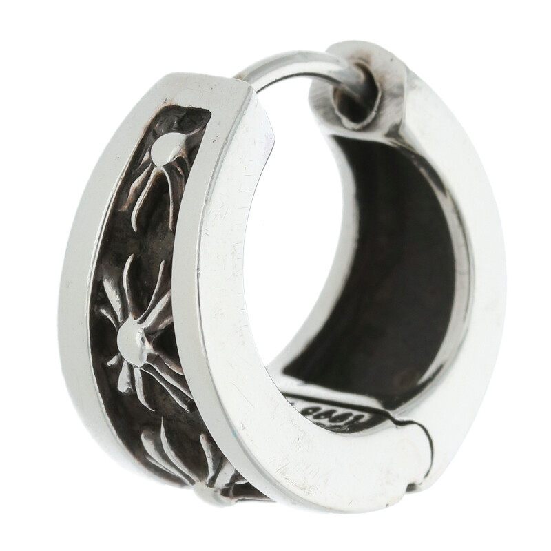 クロムハーツ Chrome Hearts   NARROW V-CHX R ナローV CHX しろがね色ピアス(しろがね色 8.85g)【407052】【NO05】【小物】【中古】bb92#rinkan*B