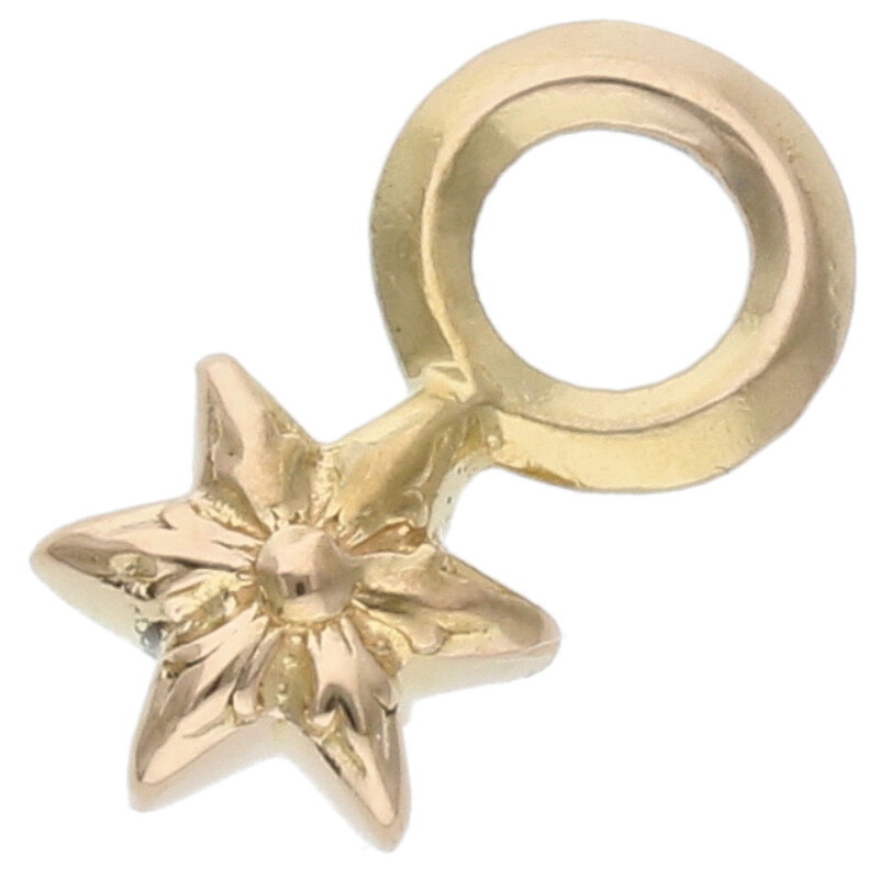 クロムハーツ Chrome Hearts   22K STACK STAR スタースタックチャーム ゴールド首飾りとっ始め(ゴールド 1.78g)【519052】【差しゆるす15】【小物】【中古】bb419#rinkan*B
