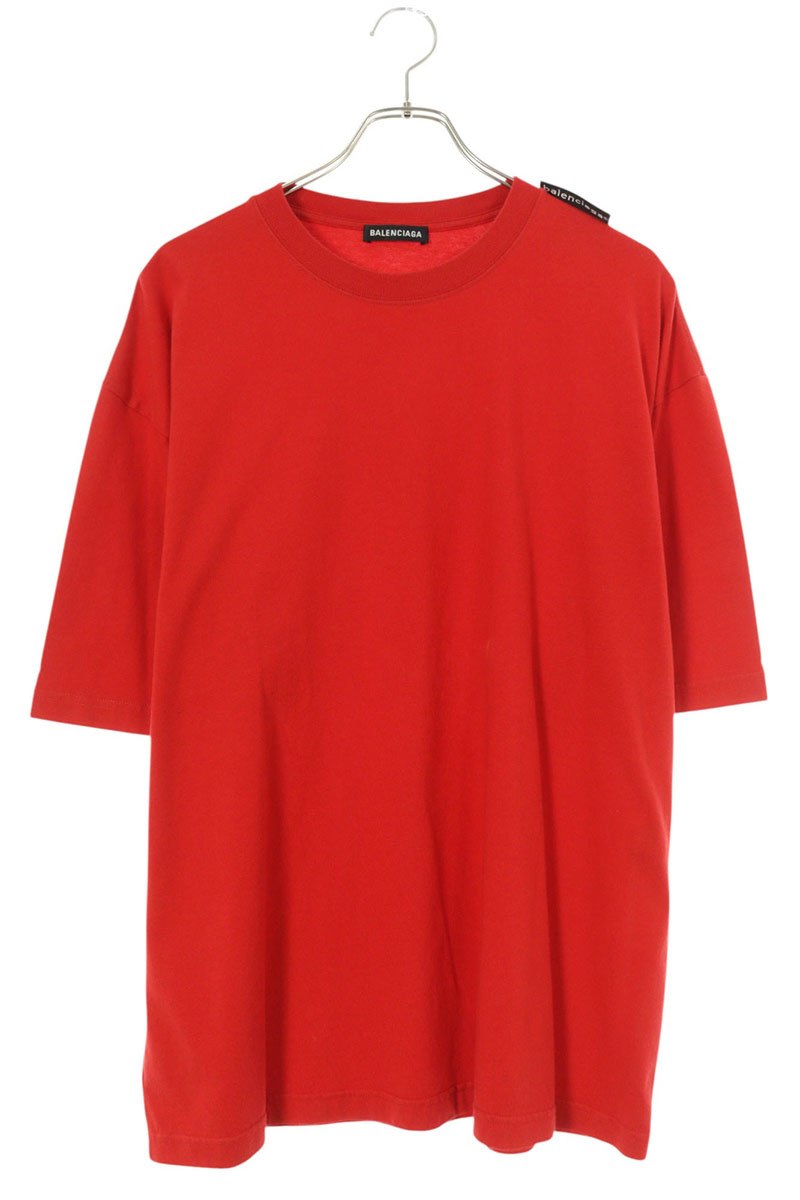 BALENCIAGA バレンシアガ ロゴプリントTシャツ レッド BALENCIAGA】バレンシアガ レッド ロゴプリント Tシャツ