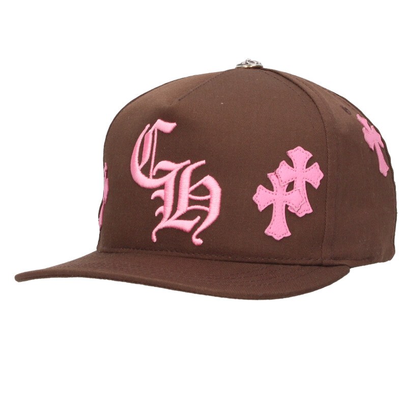 クロームハーツChrome Hearts 花柄キャップ ブラウン新品 クロムハーツトラッカーキャップキングタコマルチカラークロス