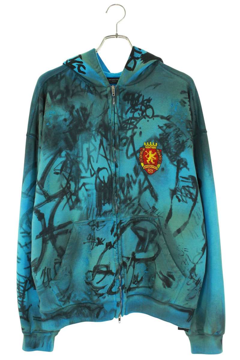24ss balenciaga soccer ジップパーカー BALENCIAGA バレンシアガ 24SS Soccer Paris Zip-Hoodie ジップ