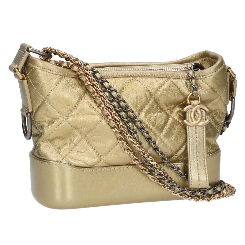CHANEL ゴールド キルティング ハンドバッグ シャネルシャネル 22 ミニバッグ ベージュ ゴールド金具