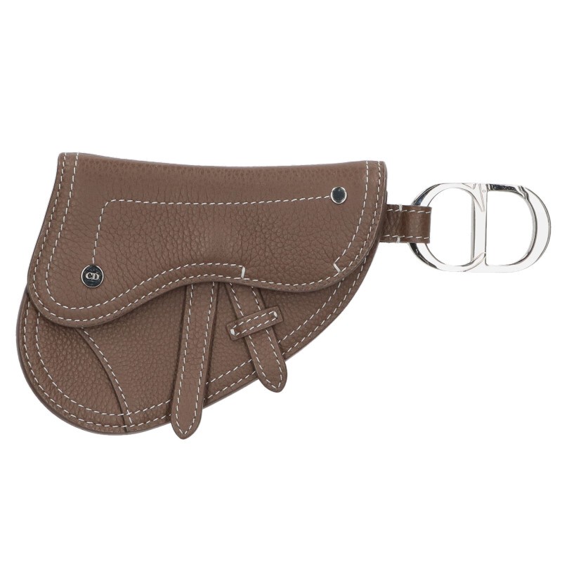 クリスチャンディオール サドルポーチ ミニポーチ ケース レザー ブラック CHRISTIAN DIOR クリスチャンディオール サドルポーチ