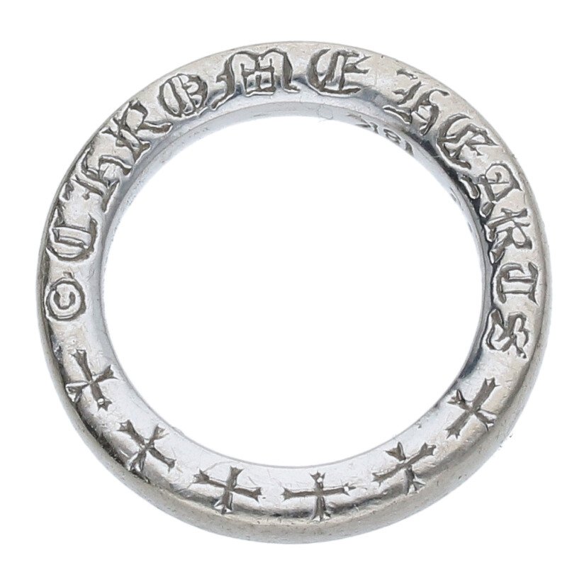 クロムハーツ Chrome Hearts　 サイズ:4号 18KWG NTFL ホワイトゴールドリング(ホワイトゴールド 5.49g)【227052】【OK15】【小物】【中古】bb422#rinkan*B