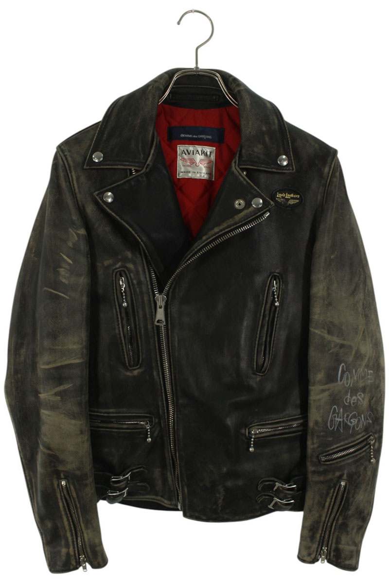 COMME des GARÇONS ダブルライダースジャケット 中古・古着通販】COMME des GARCONS (コムデギャルソン) Lewis