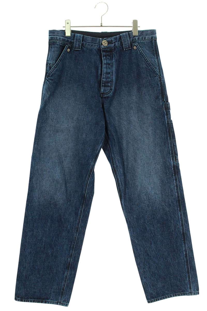 CHROME HEARTS デニム カーペンターパンツ 32インチ クロムハーツ カーペンター デニム パンツ クロスパッチ メンズ