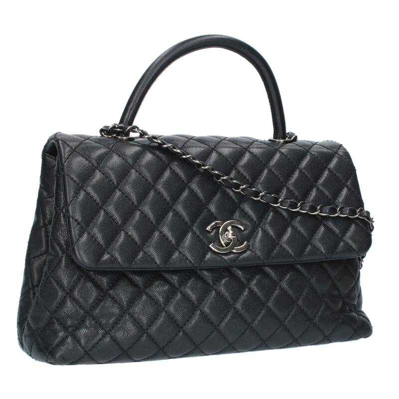 楽天市場】シャネル CHANEL トップハンドル キャビアスキン