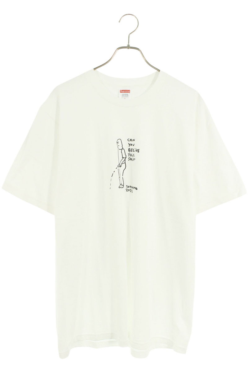 シュプリーム SUPREME　 サイズ:L 25SS Piss Tee ピスTシャツ(ホワイト)【127052】【SB01】【メンズ】【中古】bb51#rinkan*B