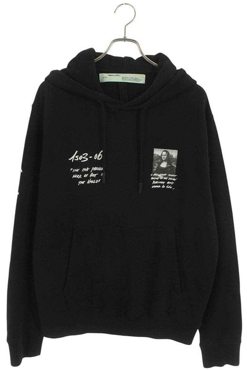 希少✨オフホワイト　マスターナンバー　パーカー　プリント　オーバーサイズ 黒 楽天市場】OFF-WHITE オフホワイト パーカー サイズ:XL モナリザ