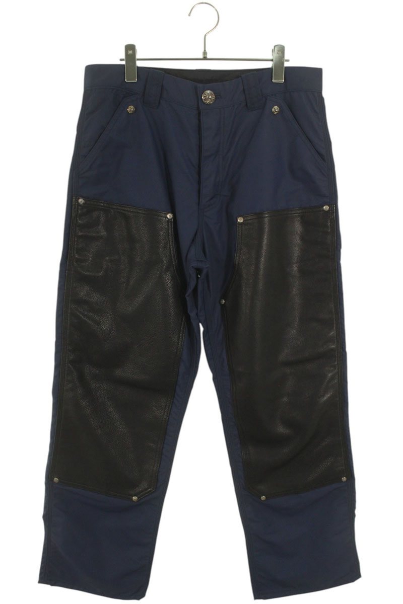 クロムハーツ CARPENTER CNVS BLK カーペンターロングパンツ32 Chrome Hearts - クロムハーツ CARPENTER DOUBLE KNEE クロス